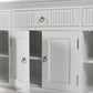 NovaSolo Skansen 57" Classic White Mahogany Buffet With 4 Doors & 3 Drawers