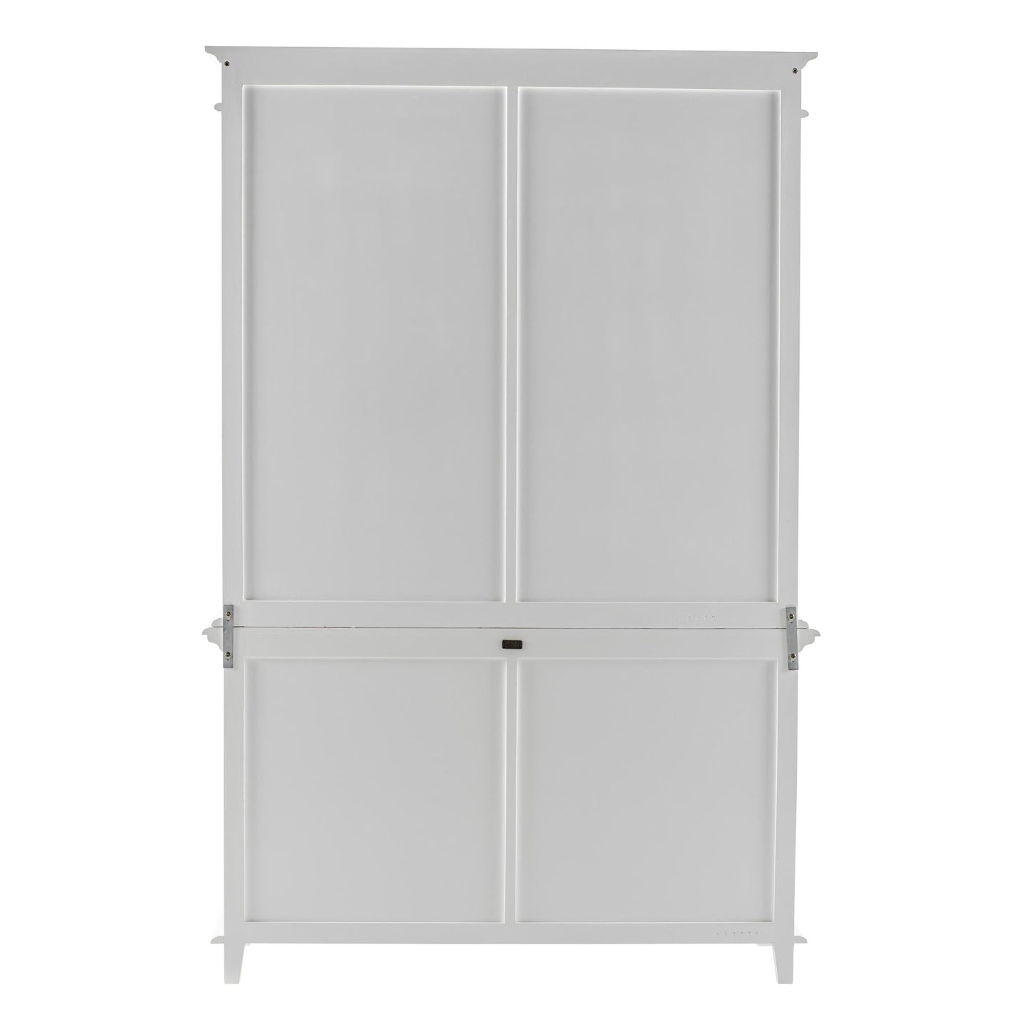 NovaSolo Skansen 57" Classic White Mahogany Hutch Cabinet With 4 Doors & 2 Drawers