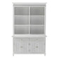 NovaSolo Skansen 57" Classic White Mahogany Hutch Cabinet With 4 Doors & 2 Drawers