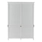 NovaSolo Skansen 63" Classic White Mahogany Cabinet With 4 Doors & 2 Drawers