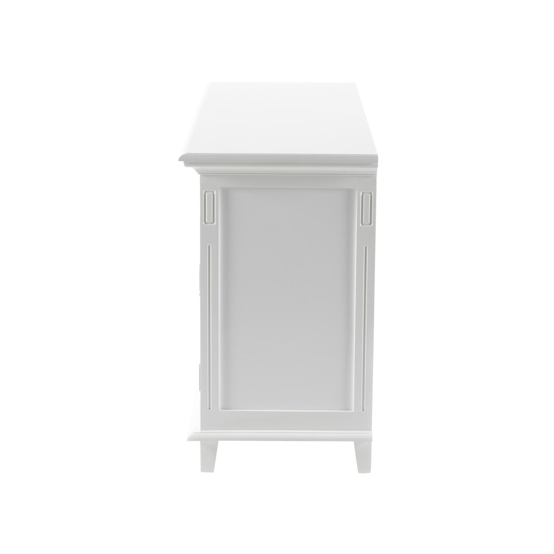 NovaSolo Skansen 63" Classic White Mahogany Cabinet With 4 Doors & 2 Drawers