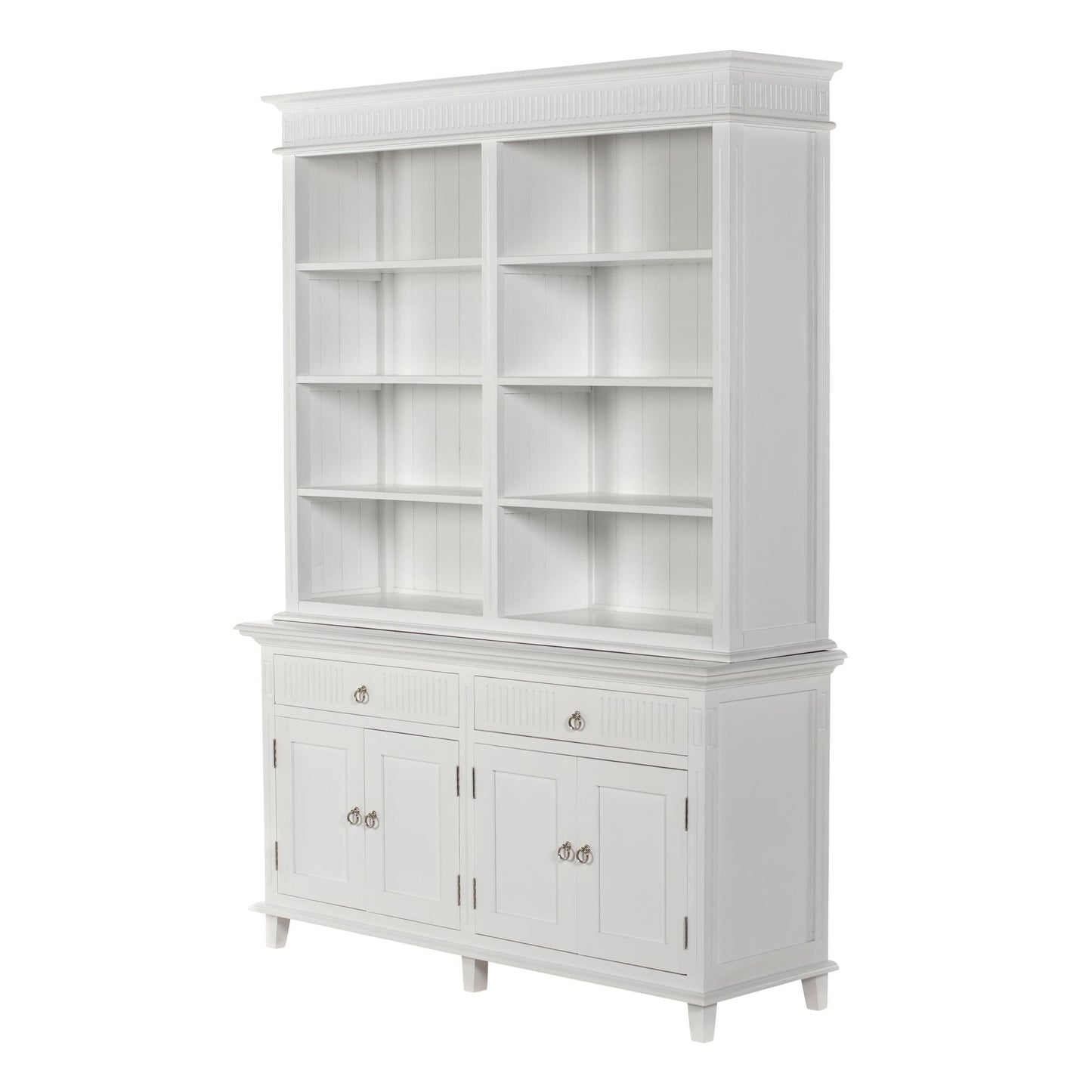 NovaSolo Skansen 63" Classic White Mahogany Cabinet With 4 Doors & 2 Drawers