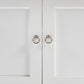 NovaSolo Skansen 64" Classic White Mahogany Double-Bay Hutch Cabinet With 4 Doors & 10 External Shelves