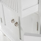 NovaSolo Skansen 71" Classic White Mahogany Buffet With 5 Doors & 3 Drawers