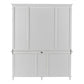 NovaSolo Skansen 71" Classic White Mahogany Kitchen Hutch Cabinet With 5 Doors & 3 Drawers