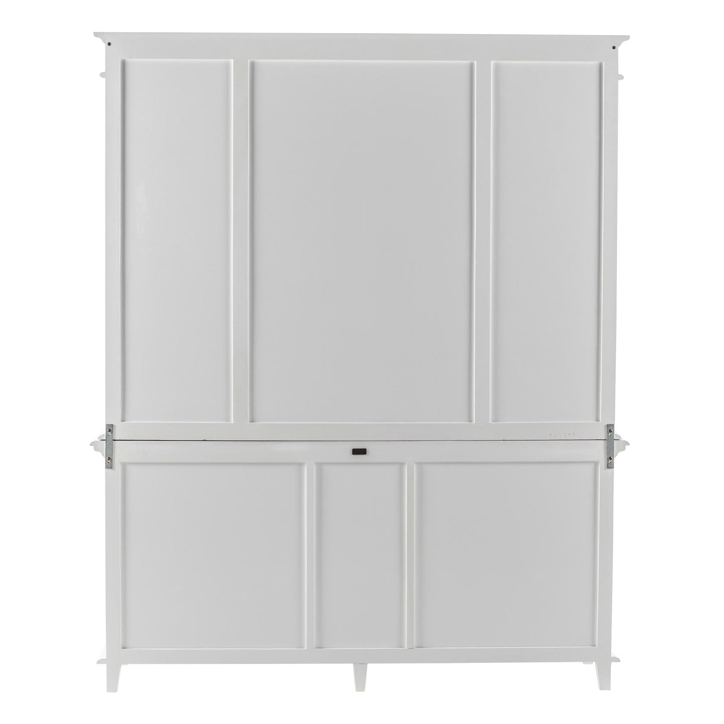 NovaSolo Skansen 71" Classic White Mahogany Kitchen Hutch Cabinet With 5 Doors & 3 Drawers