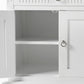 NovaSolo Skansen 71" Classic White Mahogany Kitchen Hutch Cabinet With 5 Doors & 3 Drawers