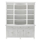 NovaSolo Skansen 71" Classic White Mahogany Kitchen Hutch Cabinet With 5 Doors & 3 Drawers