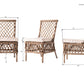 NovaSolo Wickerworks Collection 21" Hand-woven Kubu Rattan 2 Aristocrat Side Chairs