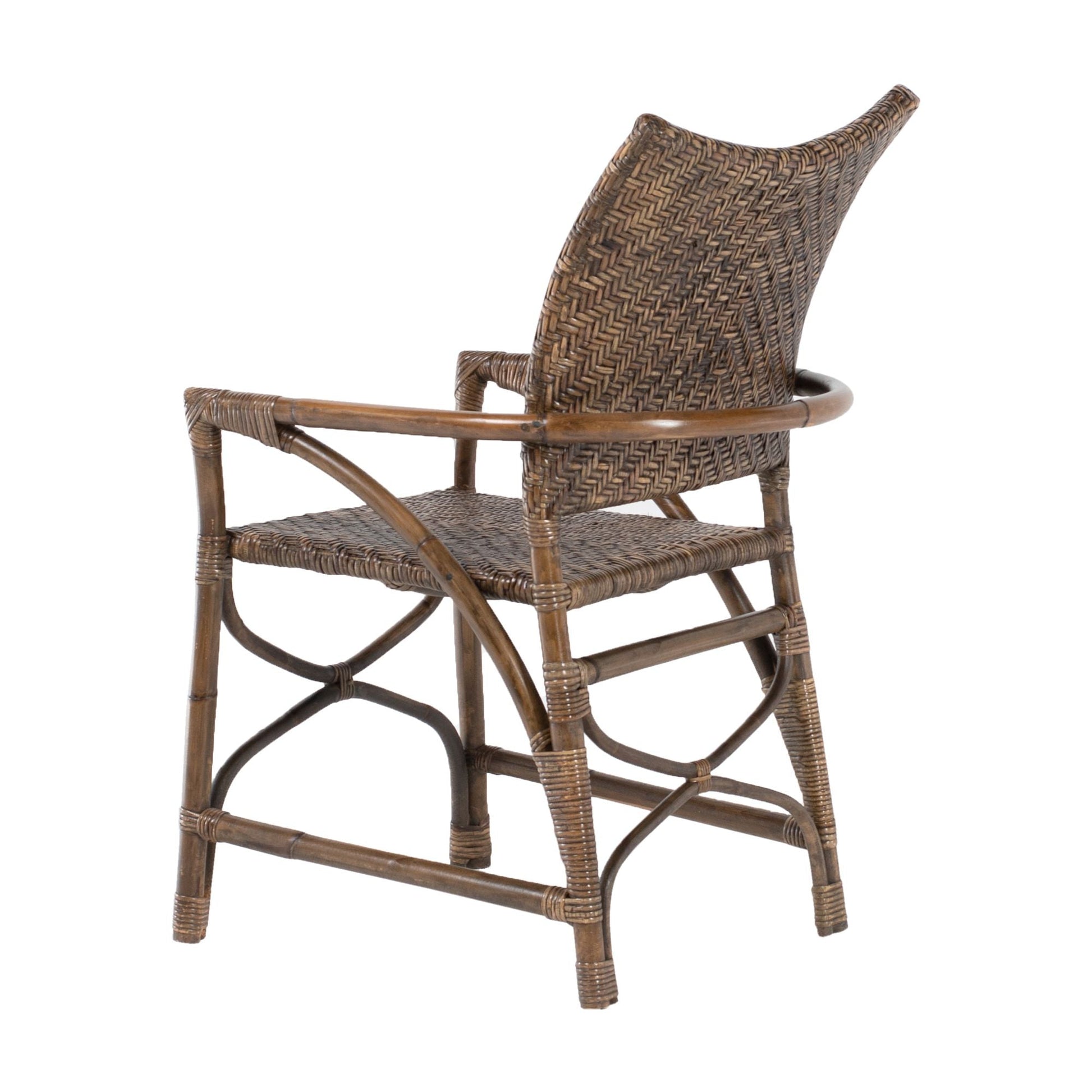 NovaSolo Wickerworks Collection 22" Rustic Split Rattan 2 Countess Chairs