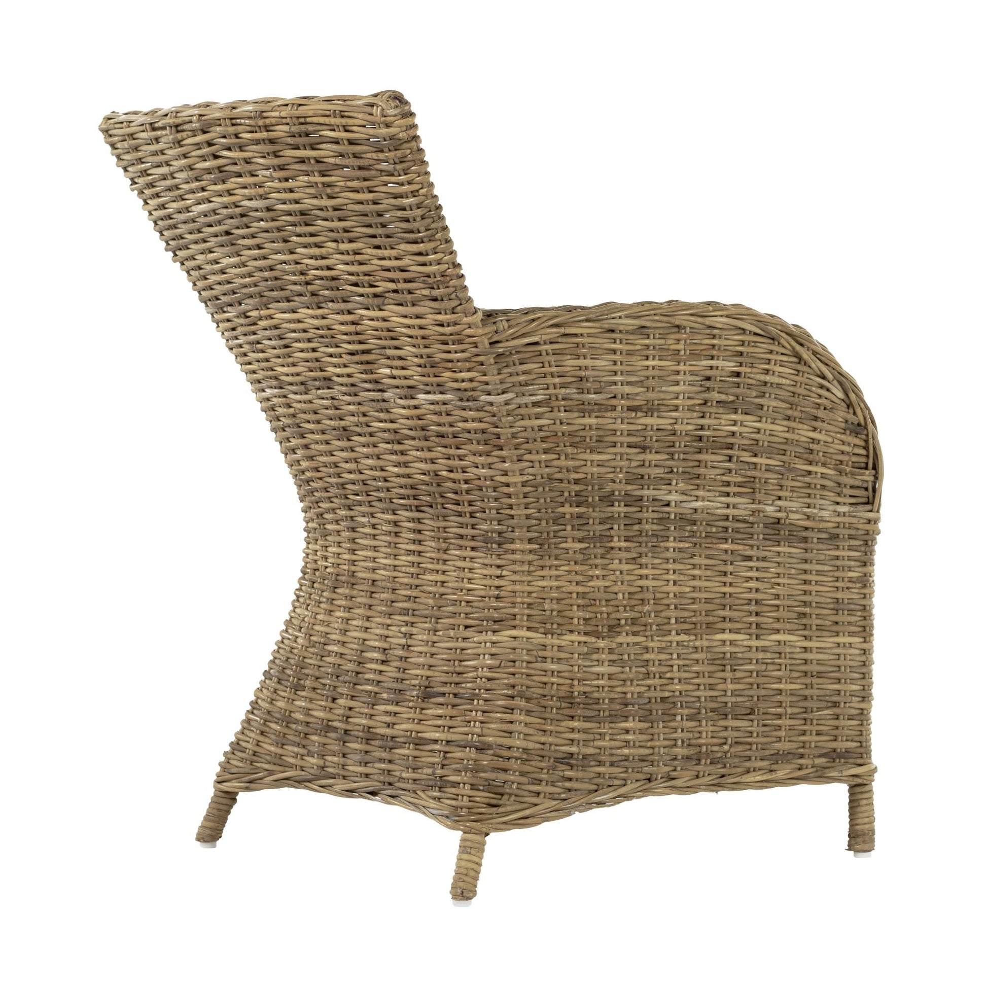 NovaSolo Wickerworks Collection 24" Hand-woven Natural Split Rattan 2 Rook Dining Chairs