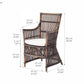 NovaSolo Wickerworks Collection 24" Rustic Split Rattan 2 Duchess Chairs