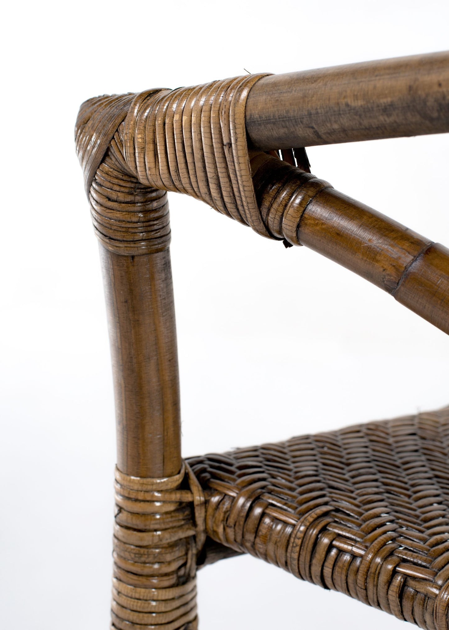 NovaSolo Wickerworks Collection 26" Rustic Split Rattan 2 Jester Chairs