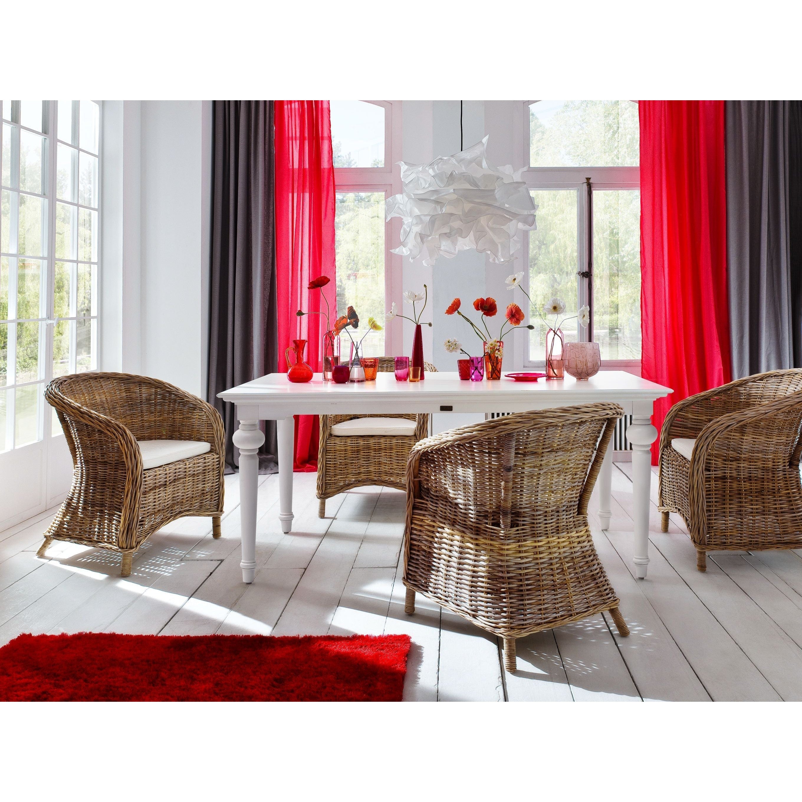 Kubu wicker dining online chairs