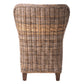 NovaSolo Wickerworks Collection 35" Hand-Woven Natural Kubu Rattan & Mahogany King Chair