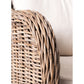 NovaSolo Wickerworks Collection 35" Hand-Woven Natural Kubu Rattan & Mahogany King Chair