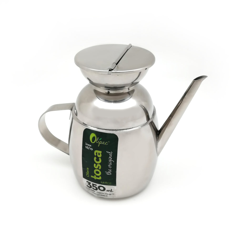 Olipac 350ML Stainless Steel Tosca Cruet Oil Can With Vintage Design