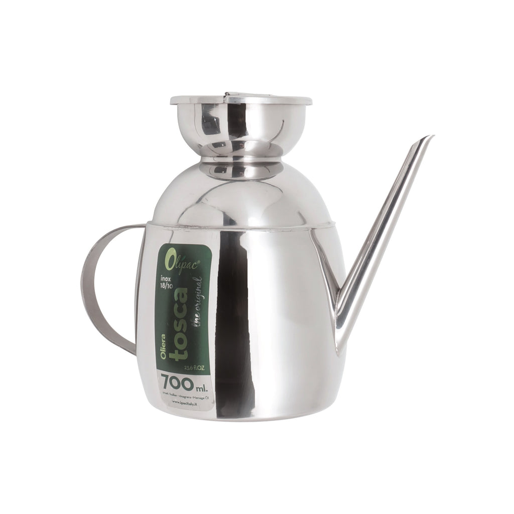 Olipac 700ML Stainless Steel Tosca Cruet Oil Can With Vintage Design