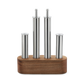 Olipac Stainless Steel Filare 4-Piece Set With Wooden Base