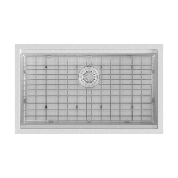 PULSE ShowerSpas Santa Cruz 9" H x 32" W x 19" D Dual Mounted Brushed Stainless Steel Sink