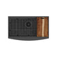 PULSE ShowerSpas Santa Cruz 9" H x 33" W x 20" D Gun Metal Black Undermount Sink