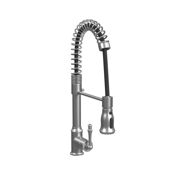 PULSE ShowerSpas Santa Cruz 9" H x 33" W x 22" D Brushed Stainless Steel Drop-in Sink With Spring Neck Faucet