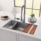 PULSE ShowerSpas Santa Cruz 9" H x 33" W x 22" D Brushed Stainless Steel Drop-in Sink With Spring Neck Faucet