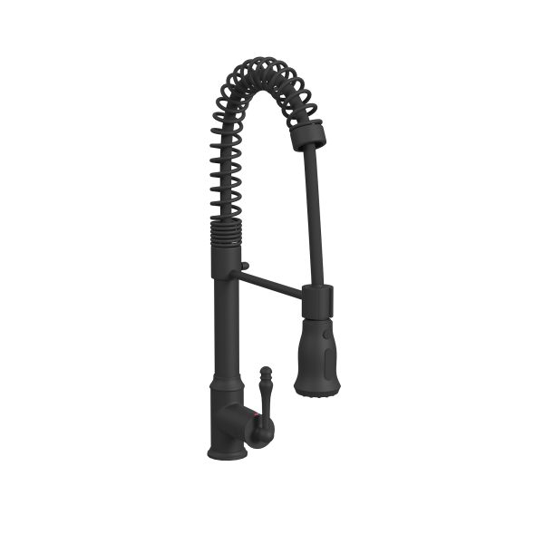 PULSE ShowerSpas Santa Cruz 9" H x 33" W x 22" D Gun Metal Black Drop-in Sink With Spring Neck Faucet
