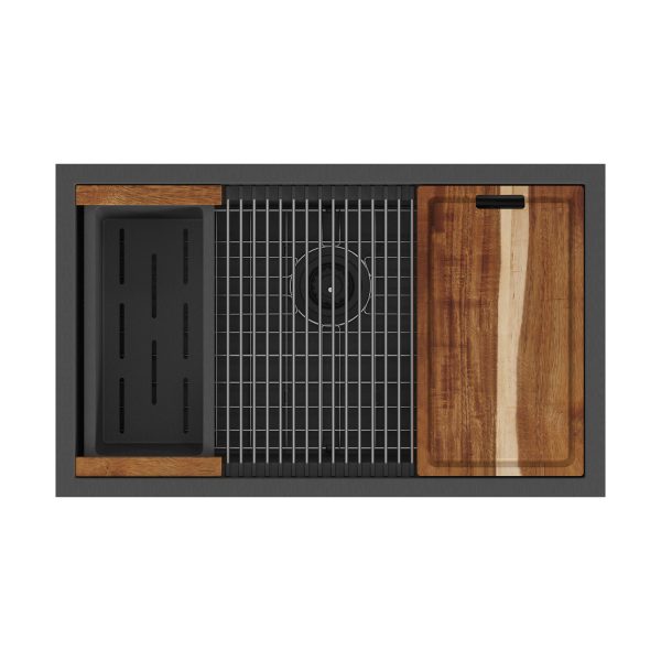 PULSE ShowerSpas Santa Cruz SCS-3219SBA-GMB Dual Mounted Gun Metal Black Sink