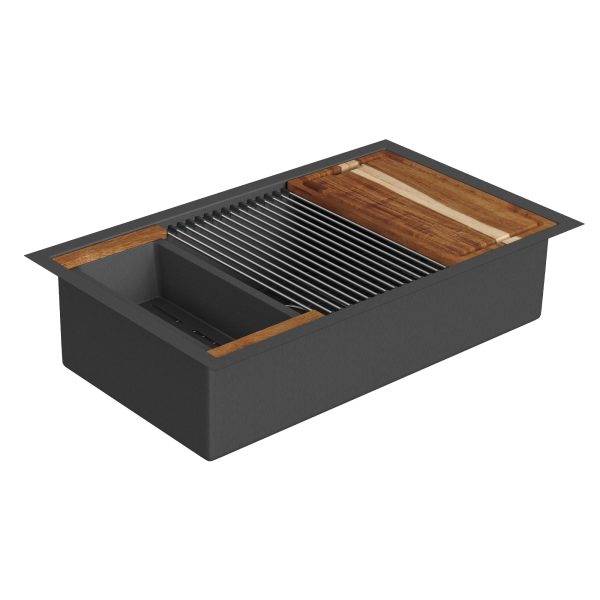 PULSE ShowerSpas Santa Cruz SCS-3219SBA-GMB Dual Mounted Gun Metal Black Sink