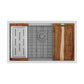 PULSE ShowerSpas Santa Cruz SCS-3219SBA-SSB Dual Mounted Brushed Stainless Steel Sink