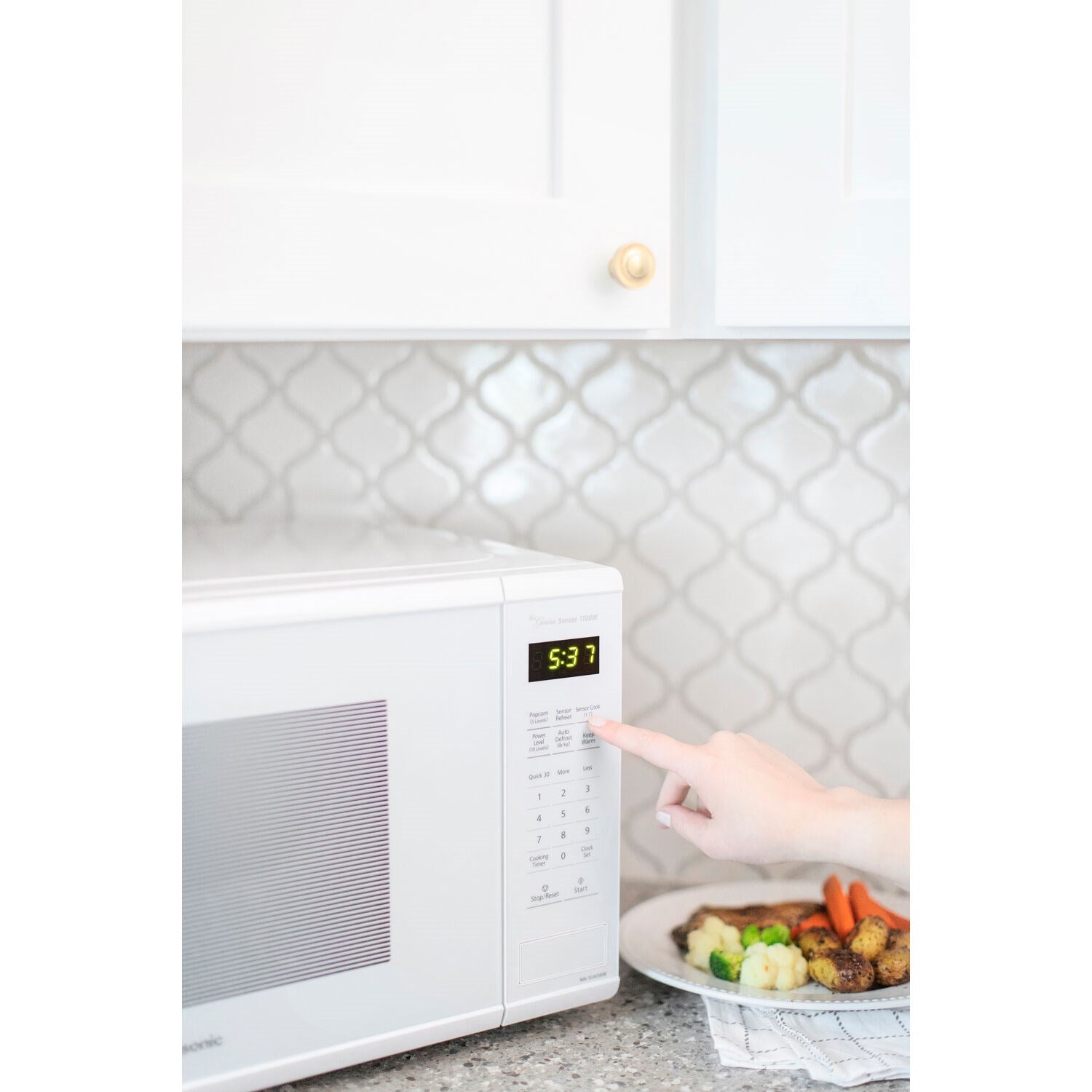 Panasonic white microwave oven discount