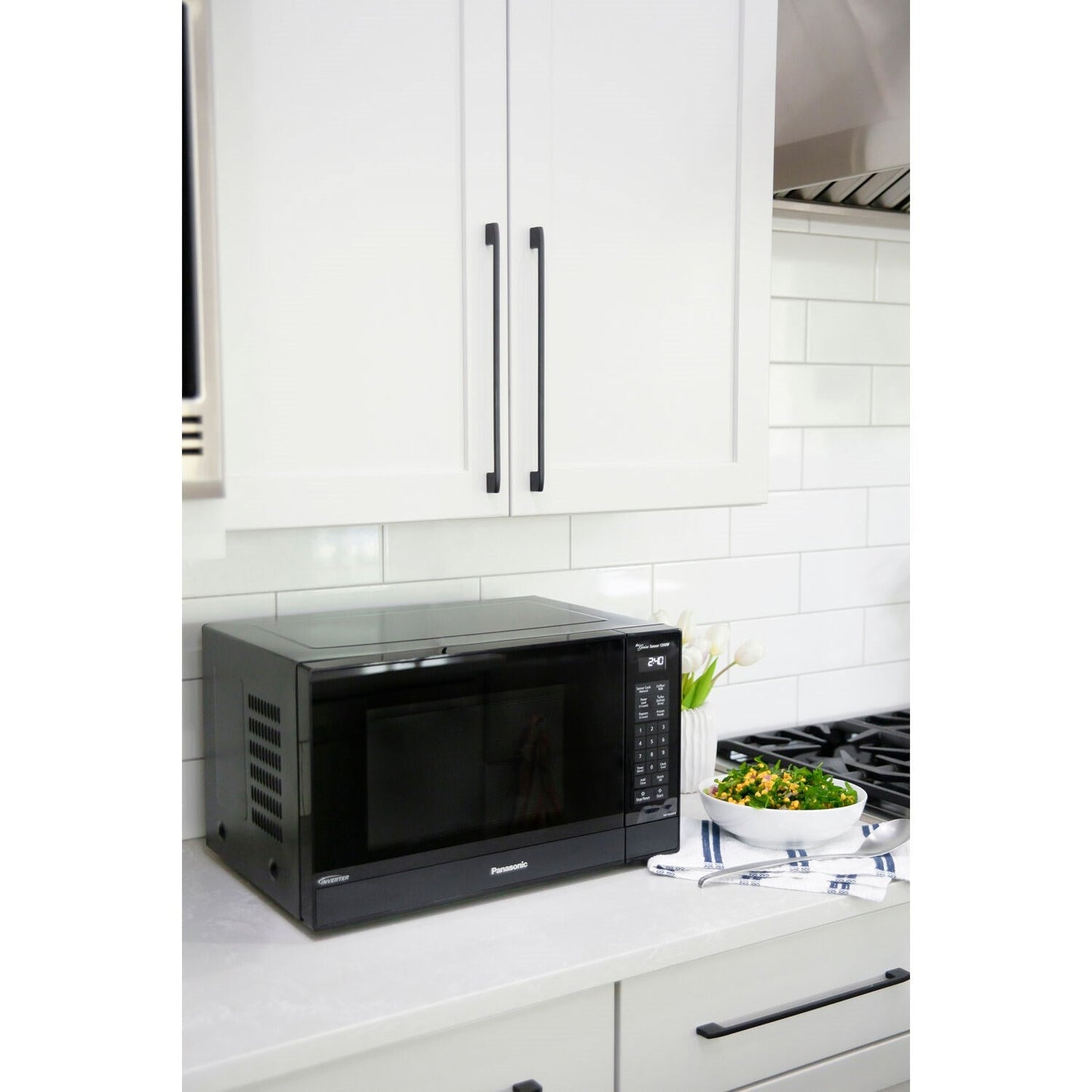 Panasonic Black 1.2 Cu. Ft. 1200W Black Microwave With Inverter Technology