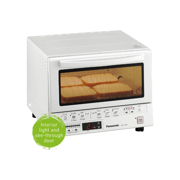 Panasonic FlashXpress 1300 Watt 4-Slice White Toaster Oven With Panasonic FlashXpress 1300 Watt 4-Slice White Toaster Oven With