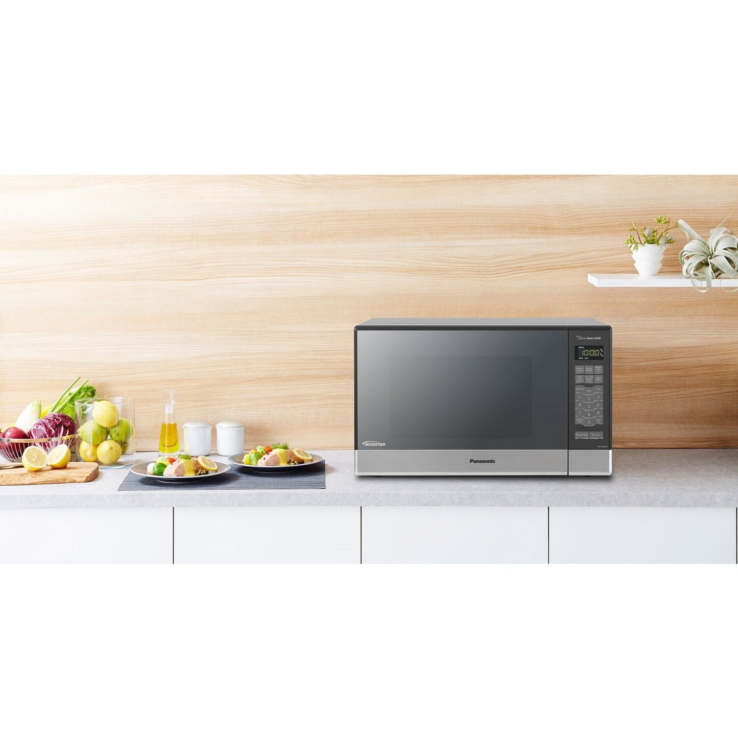 Panasonic Stainless 1.2 Cu. Ft. 1200W Microwave With Inverter Technology