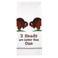 Park Designs 2 Heads Are Better Dishtowel - Set of 2