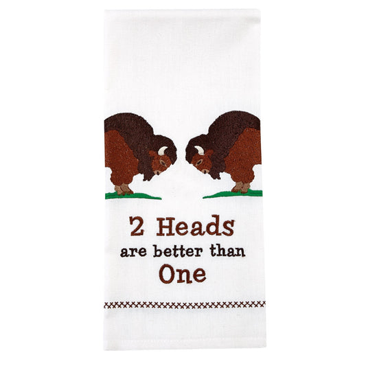 Park Designs 2 Heads Are Better Dishtowel - Set of 2