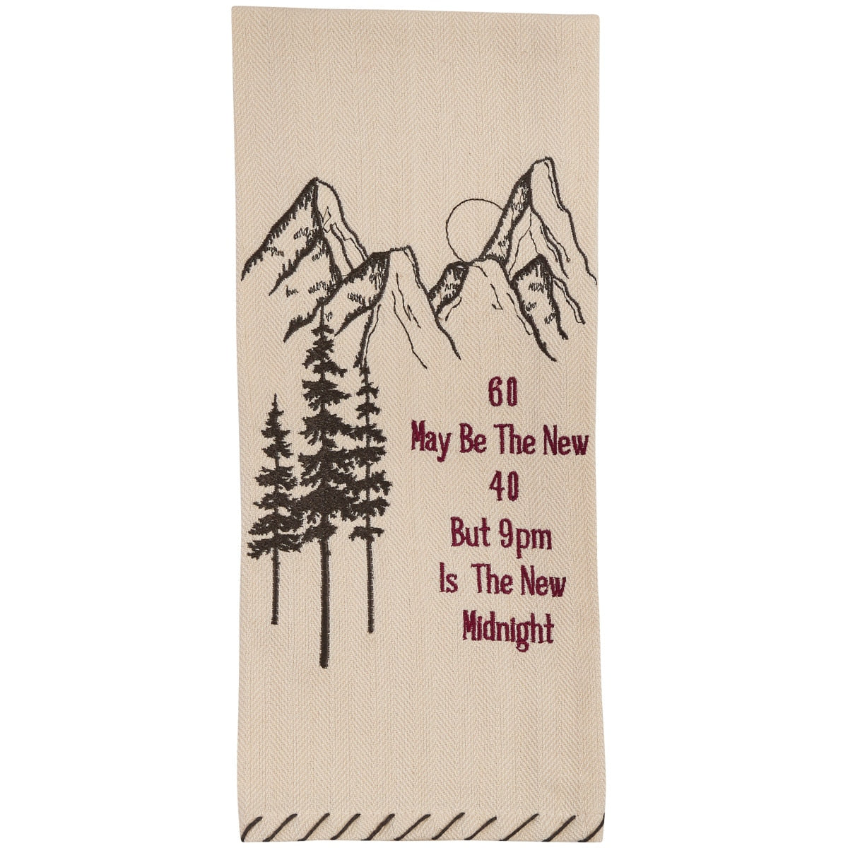 Park Designs 60 Is The New 40 Embroidered Dishtowel - Set of 6