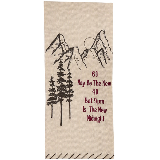 Park Designs 60 Is The New 40 Embroidered Dishtowel - Set of 6