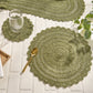 Park Designs Addison Crochet Placemat Matcha Green - Set of 12