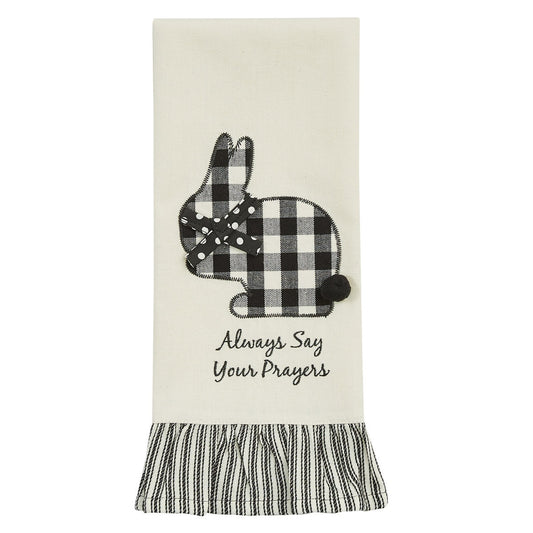 Park Designs Always Say Your Prayers Applique Dishtowel - Set of 2