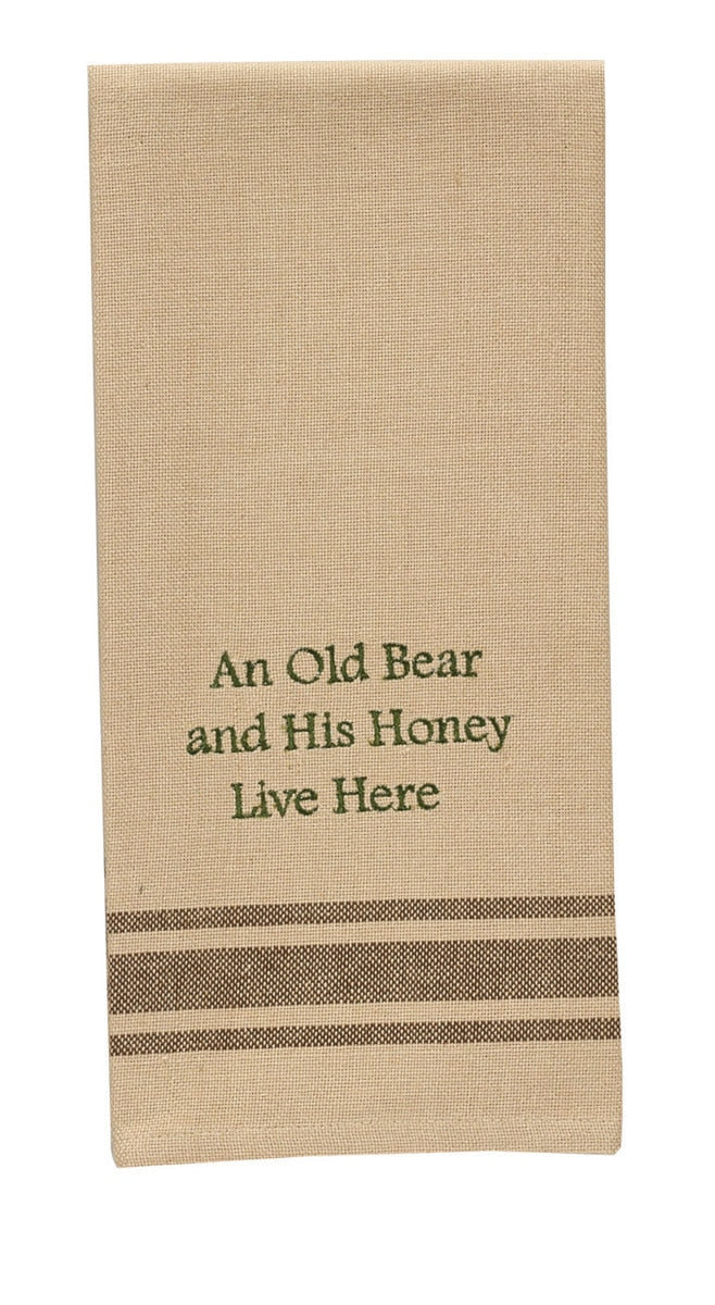 Park Designs An Old Bear And Honey Live Here Dishtowel - Set of 2