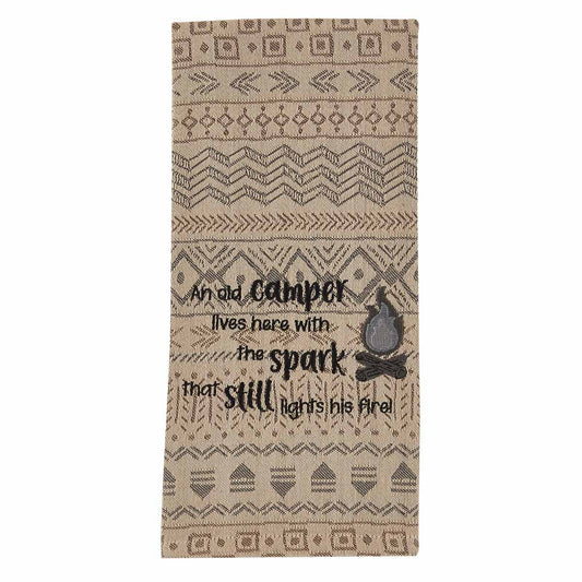 Park Designs An Old Camper Lives Here Embroidered Dishtowel - Set of 2