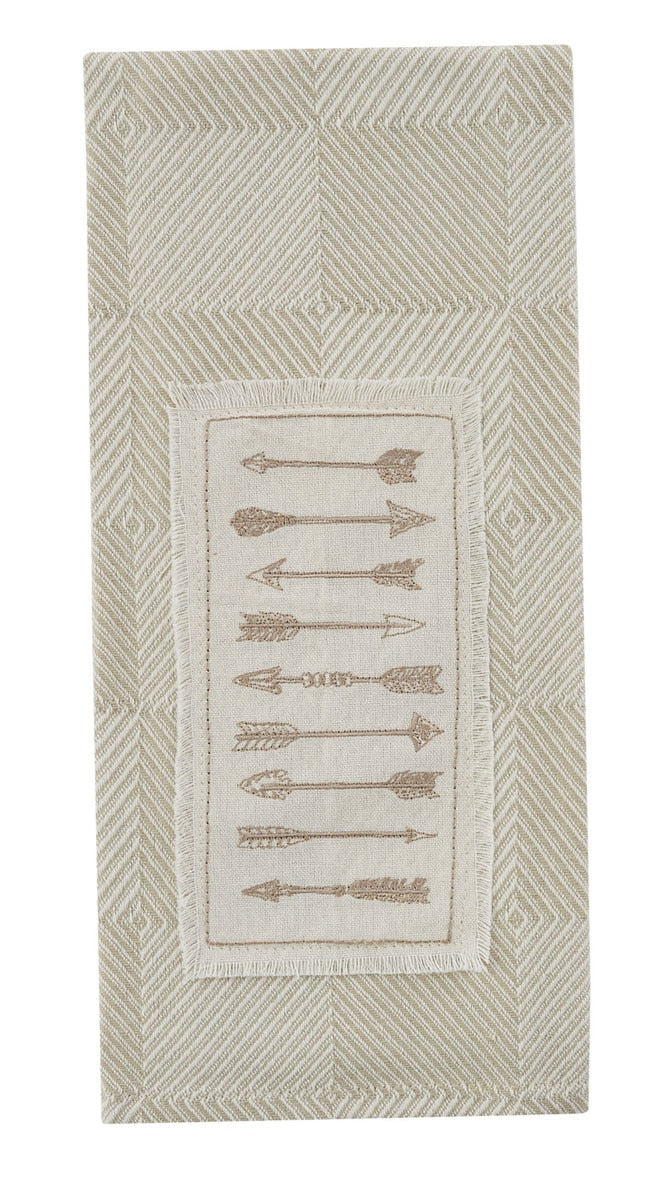 Park Designs Arrow Patch Embroidered Dishtowel - Set of 6