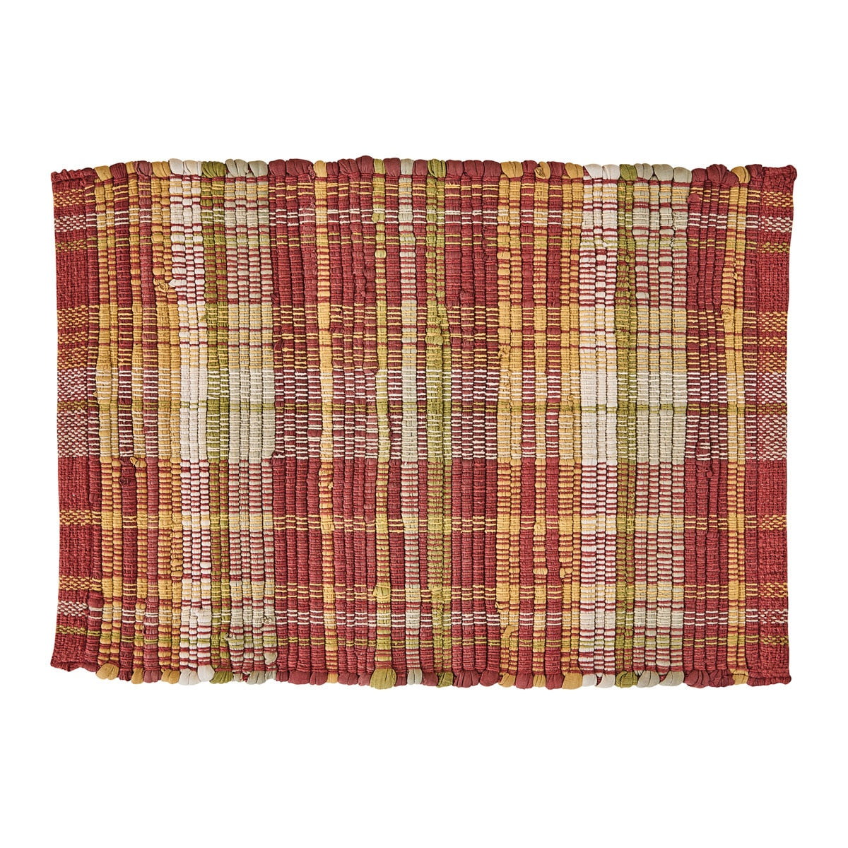 Park Designs Astor Plaid Chindi Placemat - Set of 12