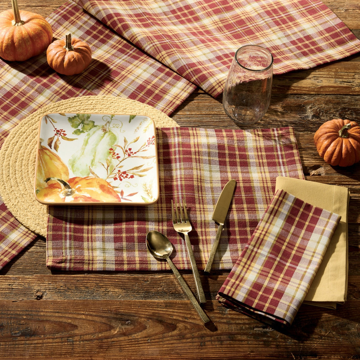 Park Designs Astor Plaid Placemat - Set of 12