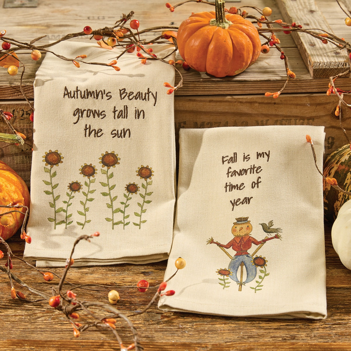 Park Designs Autumn's Beauty Grows Dishtowel - Set of 6