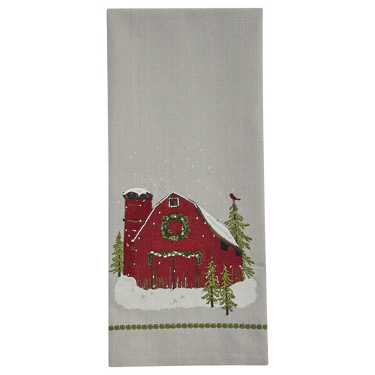 Park Designs Barn Christmas Dishtowel
