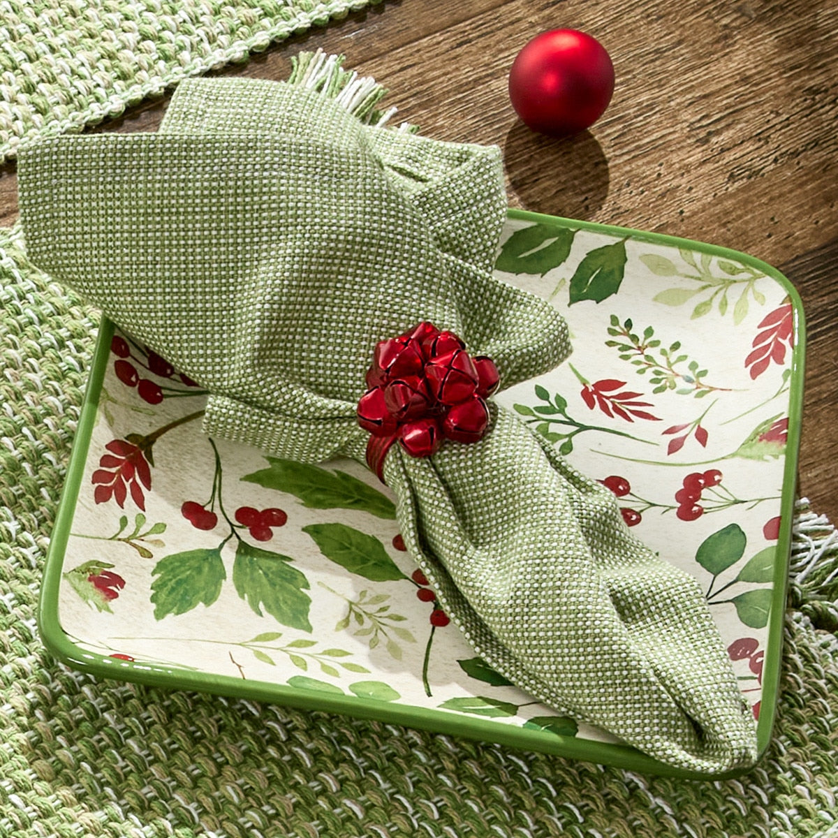 Park Designs Basketweave Napkin - Evergreen - Set of 12