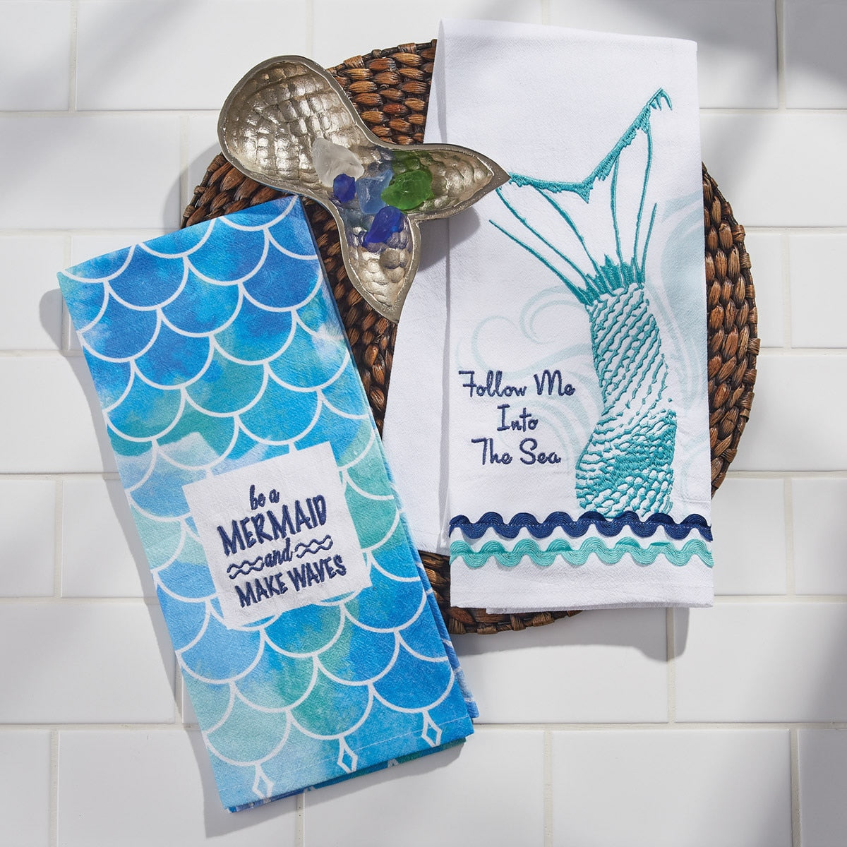 Park Designs Be A Mermaid Decorative Dishtowel - Set of 2